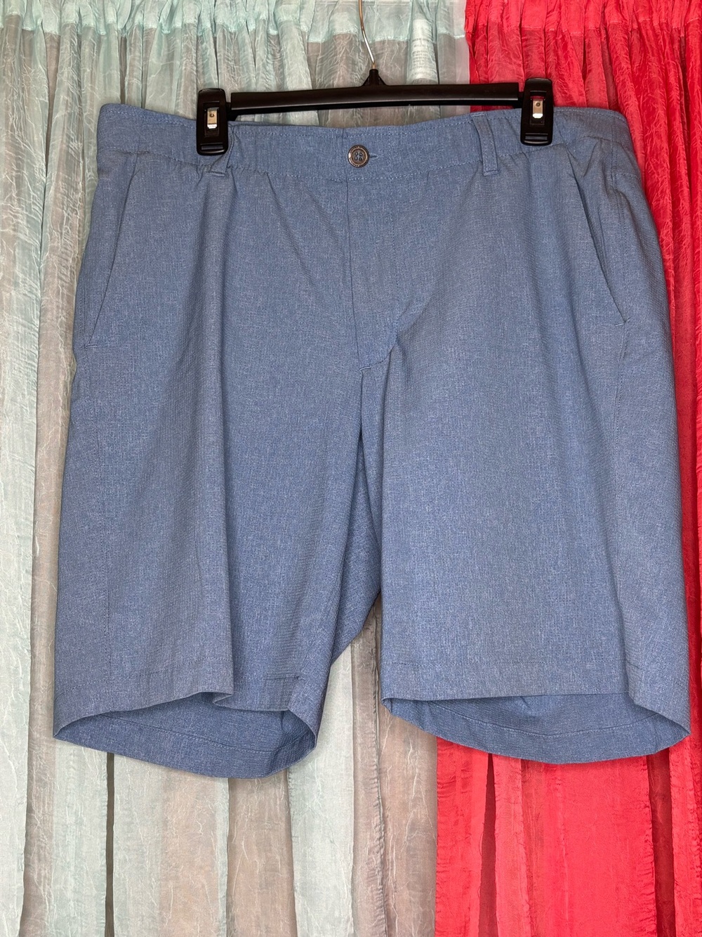 Under Armour Men's HeatGear Light Blue Flat-Front Shorts